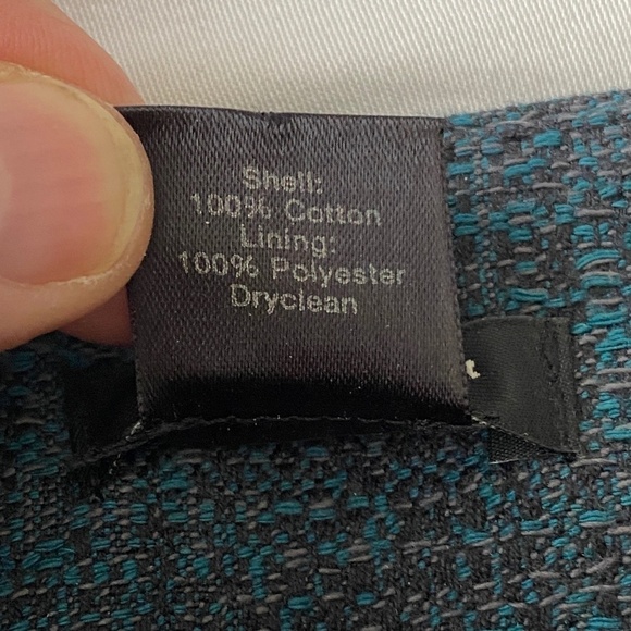 Ann Taylor Women's Teal/Black Mini Pencil Skirt Size 10 Straight Short Lined - Picture 9 of 14